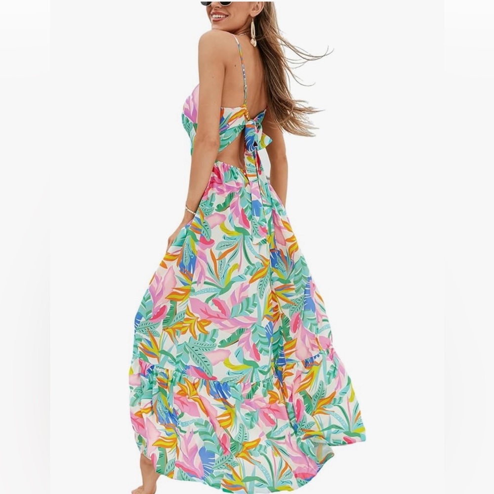 Cupshe Floral Sundress- Worn One Time!! - Picture 7 of 16
